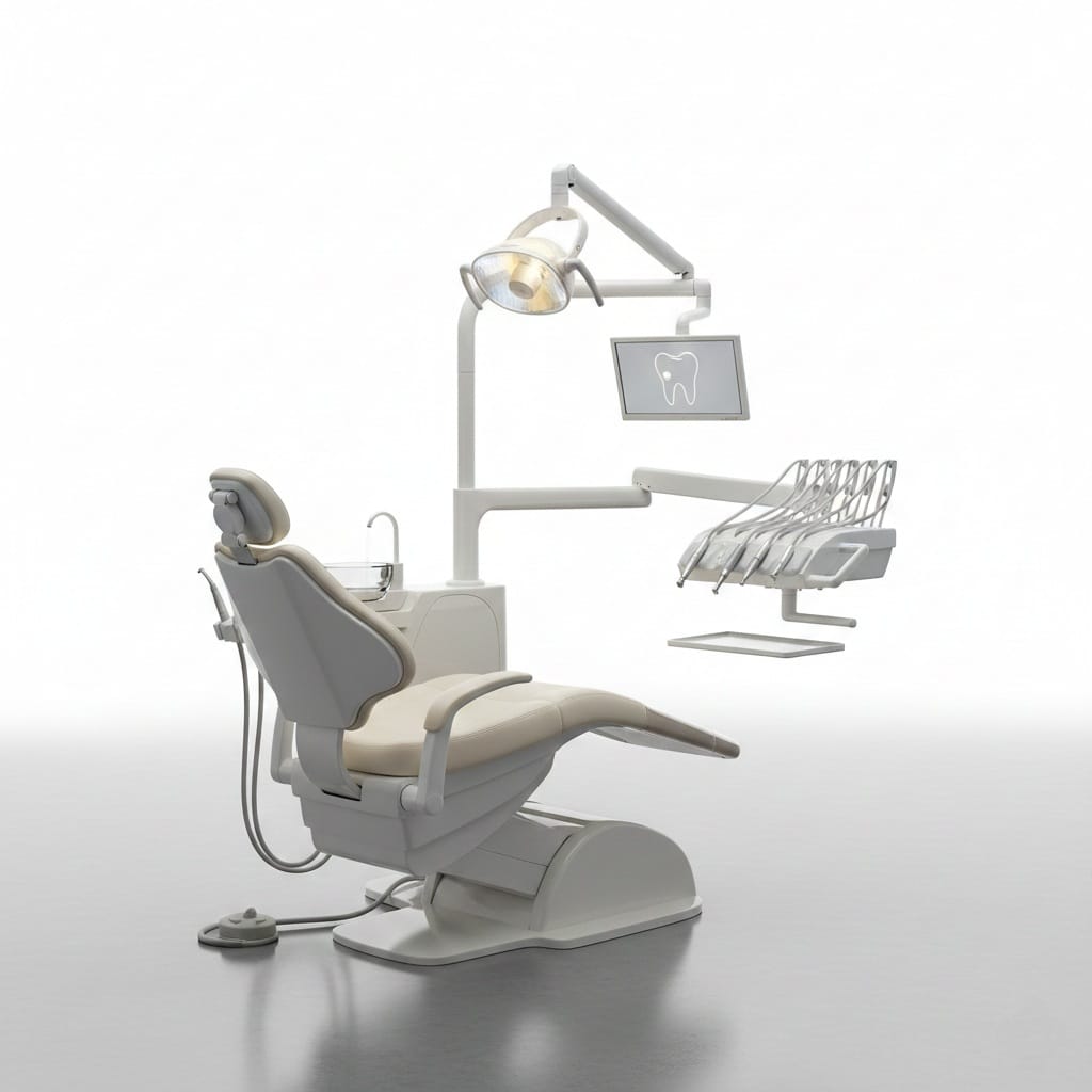 Ergonomic dental chair with integrated delivery system